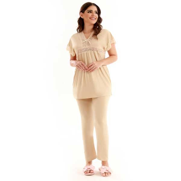 flourish-v-neck-lace-pajama-set-fl-1081