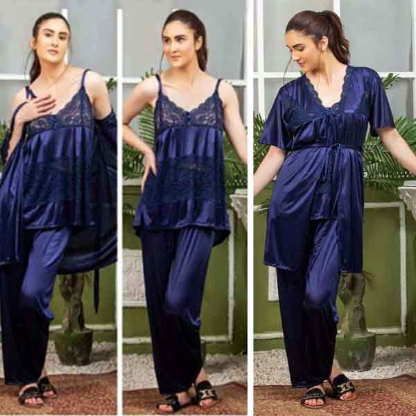 flourish-3-pieces-navy-blue-pajama-gown-set