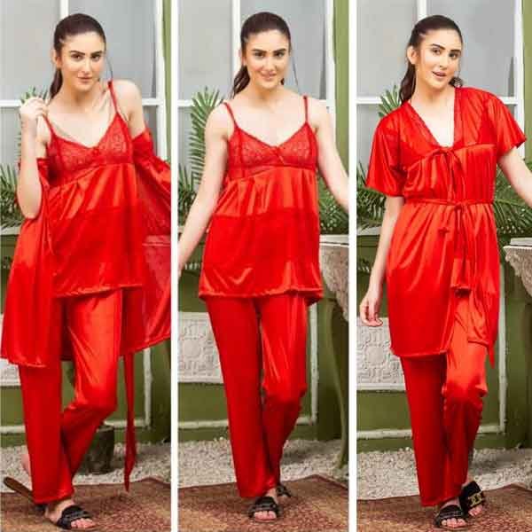 flourish-3-pieces-red-pajama-gown-set